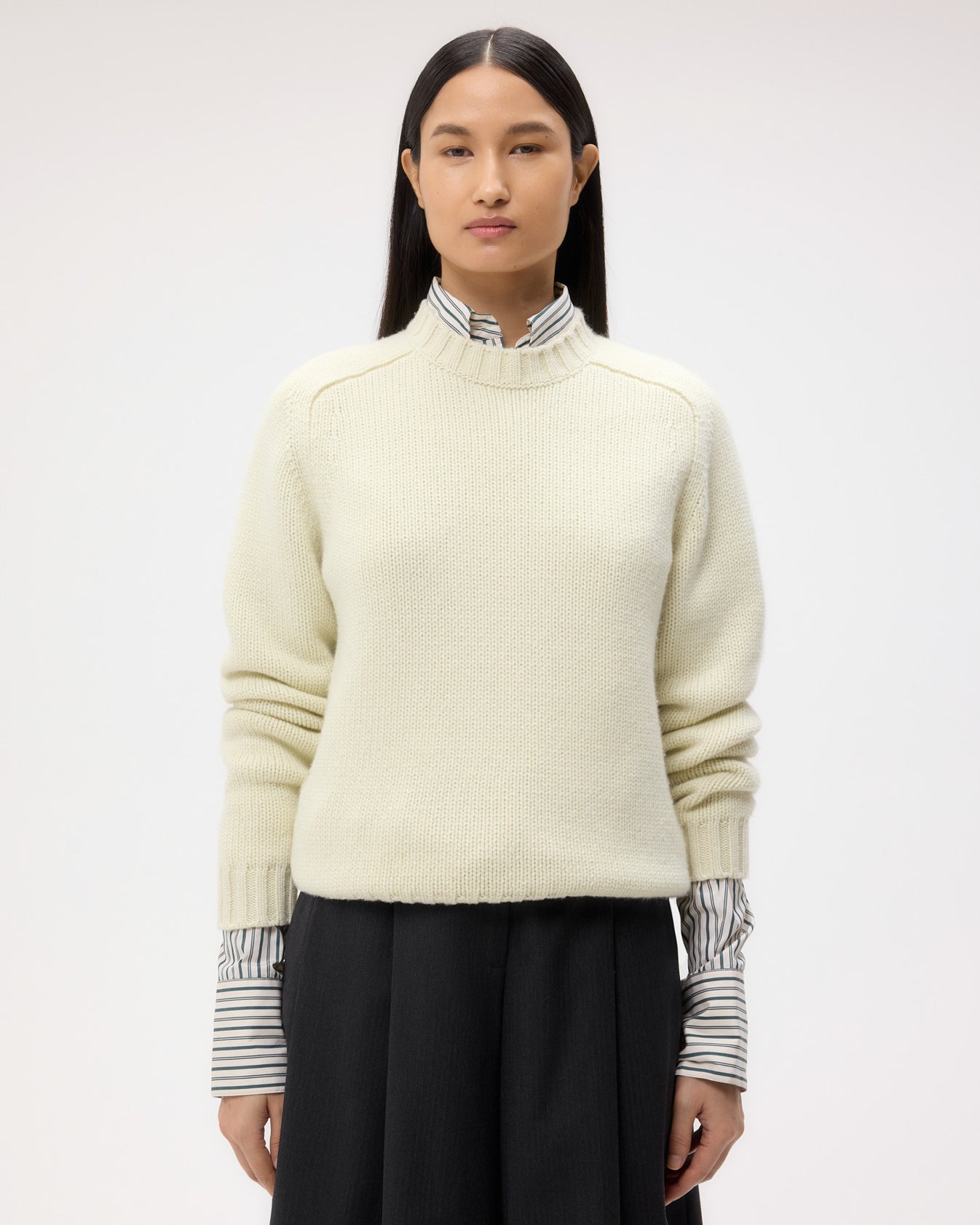 TWP Aloe wash New Jill Crewneck in Cashmere view 1