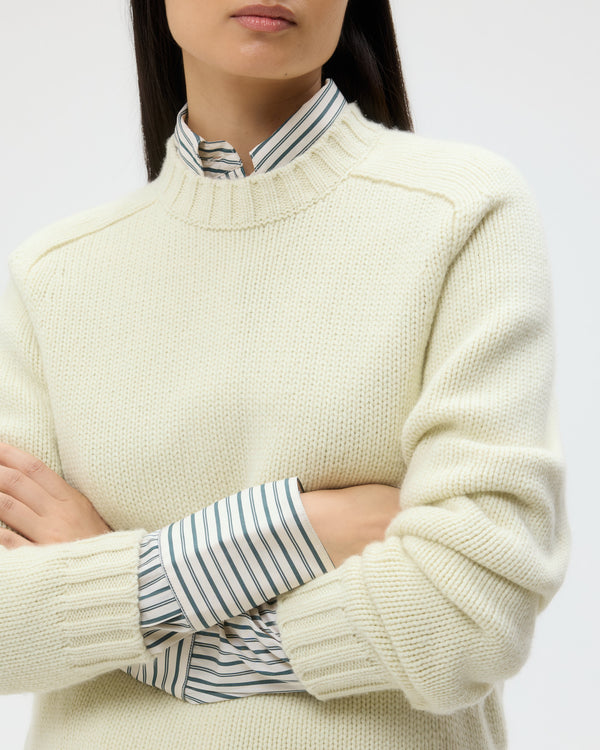 TWP Aloe wash New Jill Crewneck in Cashmere view 2
