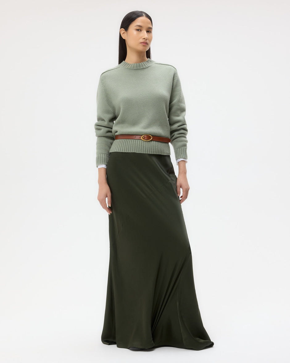 TWP Martini olive New Jill Crewneck in Cashmere view 1