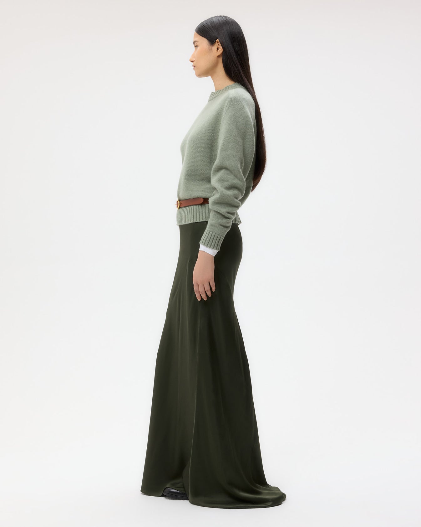 TWP Martini olive New Jill Crewneck in Cashmere view 5