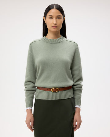 TWP Martini olive New Jill Crewneck in Cashmere view 4
