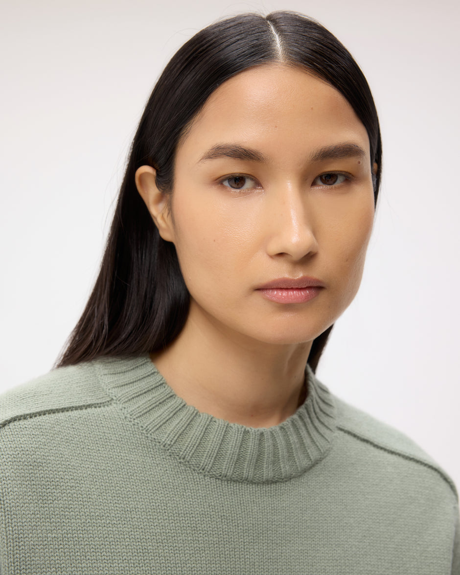 TWP Martini olive New Jill Crewneck in Cashmere view 1