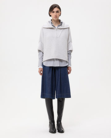 TWP Light heather grey In The Morning Sweater in Cashmere view 3