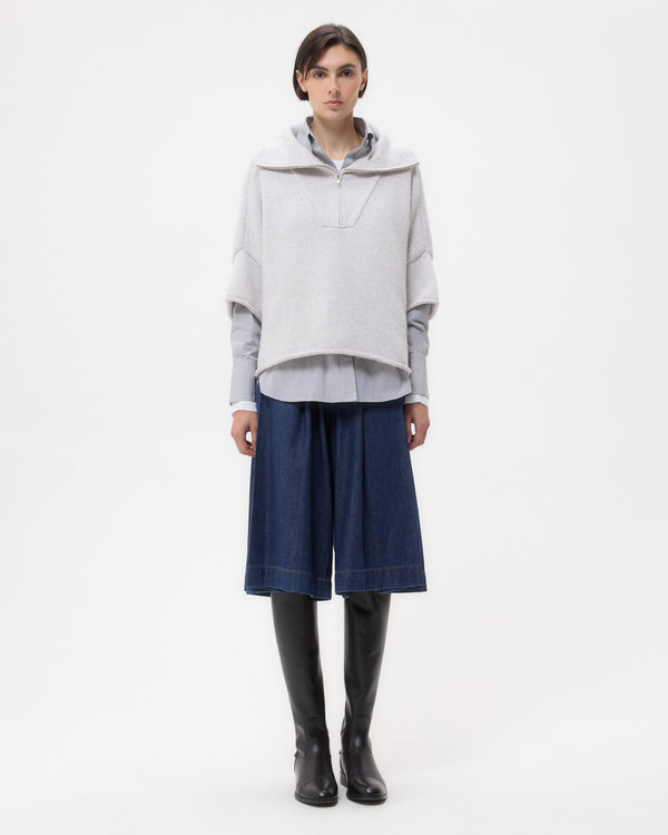 TWP Light heather grey In The Morning Sweater in Cashmere view 3