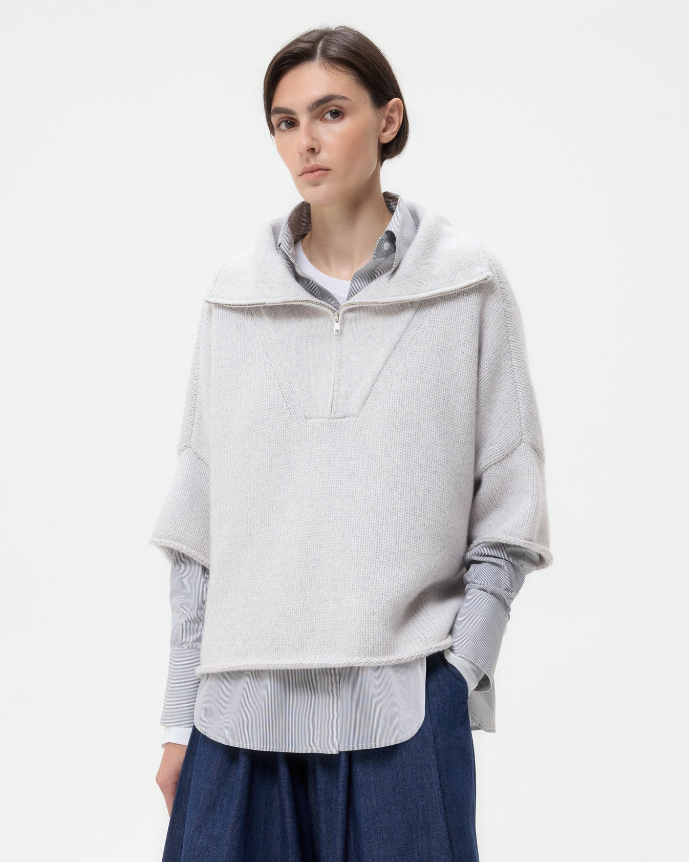 TWP Light heather grey In The Morning Sweater in Cashmere view 2