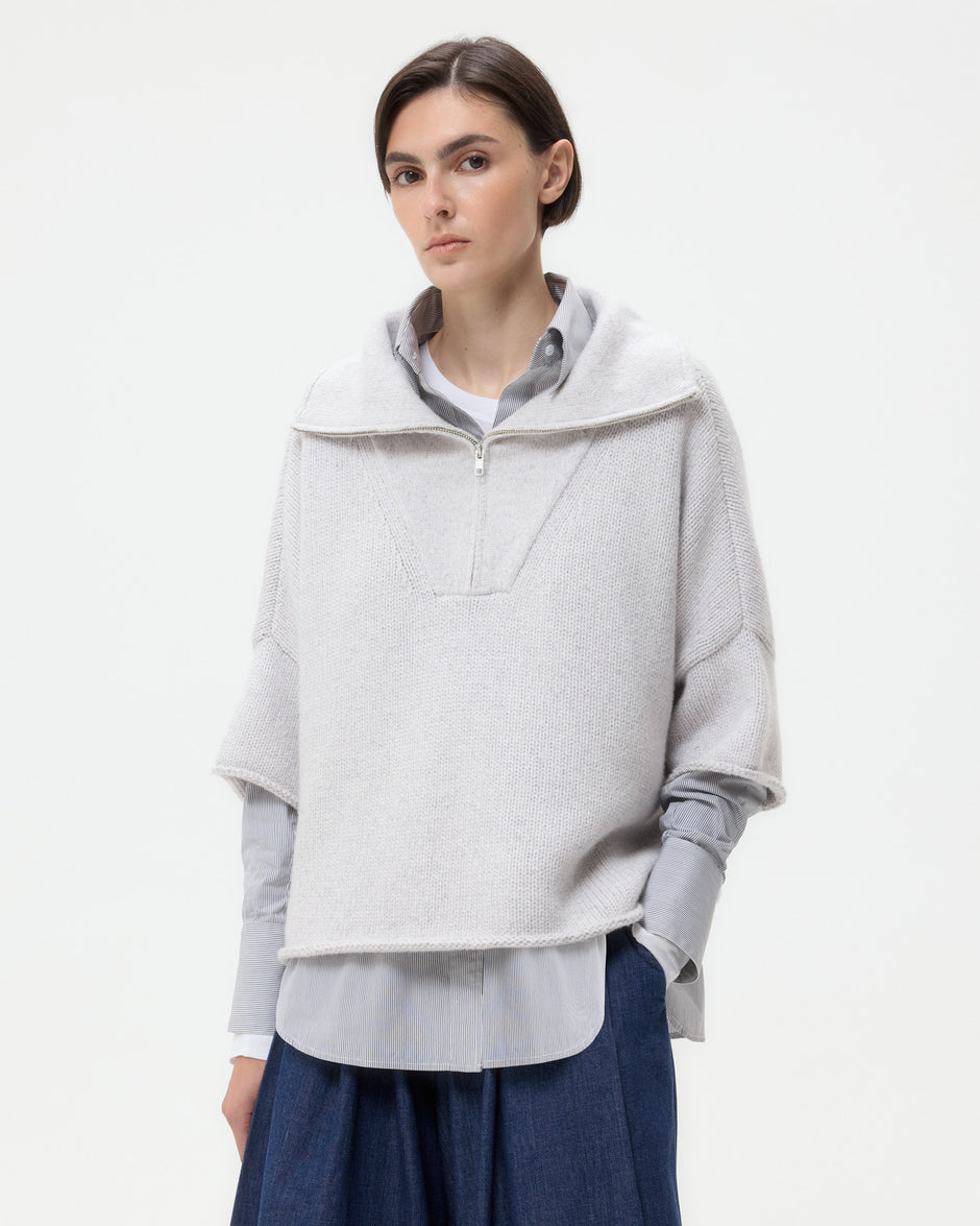 TWP Light heather grey In The Morning Sweater in Cashmere view 2