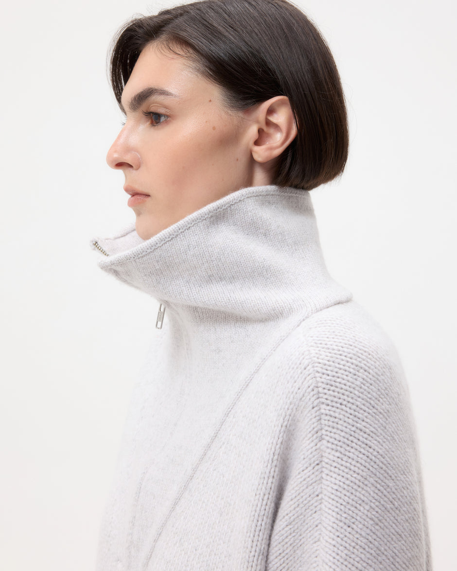 TWP Light heather grey In The Morning Sweater in Cashmere view 1