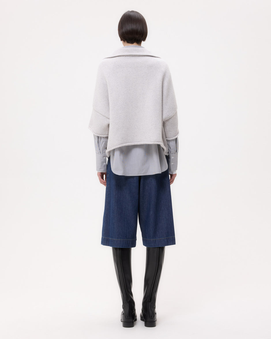 TWP Light heather grey In The Morning Sweater in Cashmere view 6