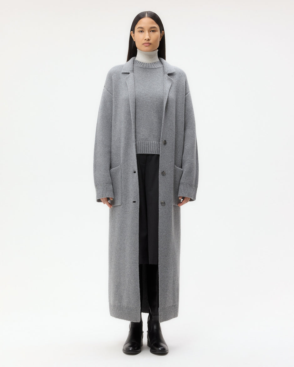 TWP Grey Jorden Coat in Cashmere view 1