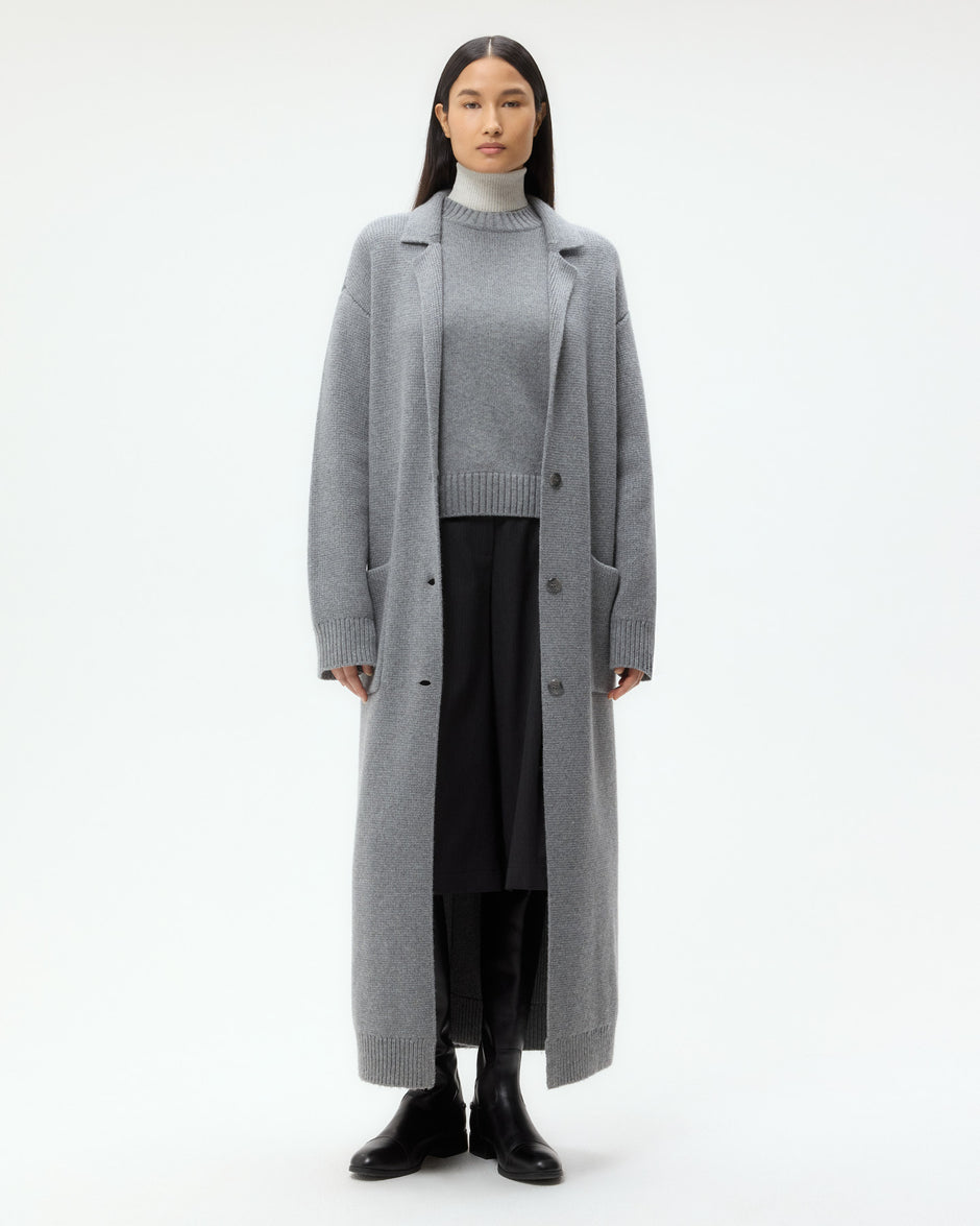 TWP Grey Jorden Coat in Cashmere view 5