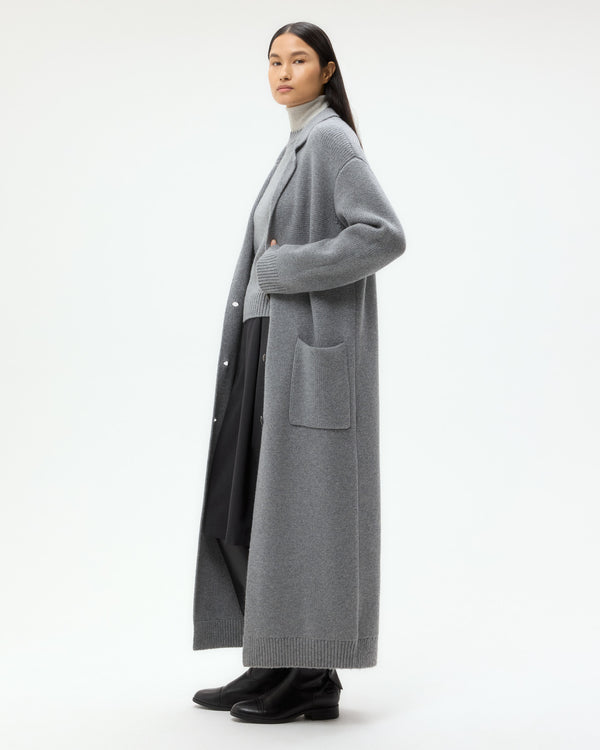 TWP Grey Jorden Coat in Cashmere view 3