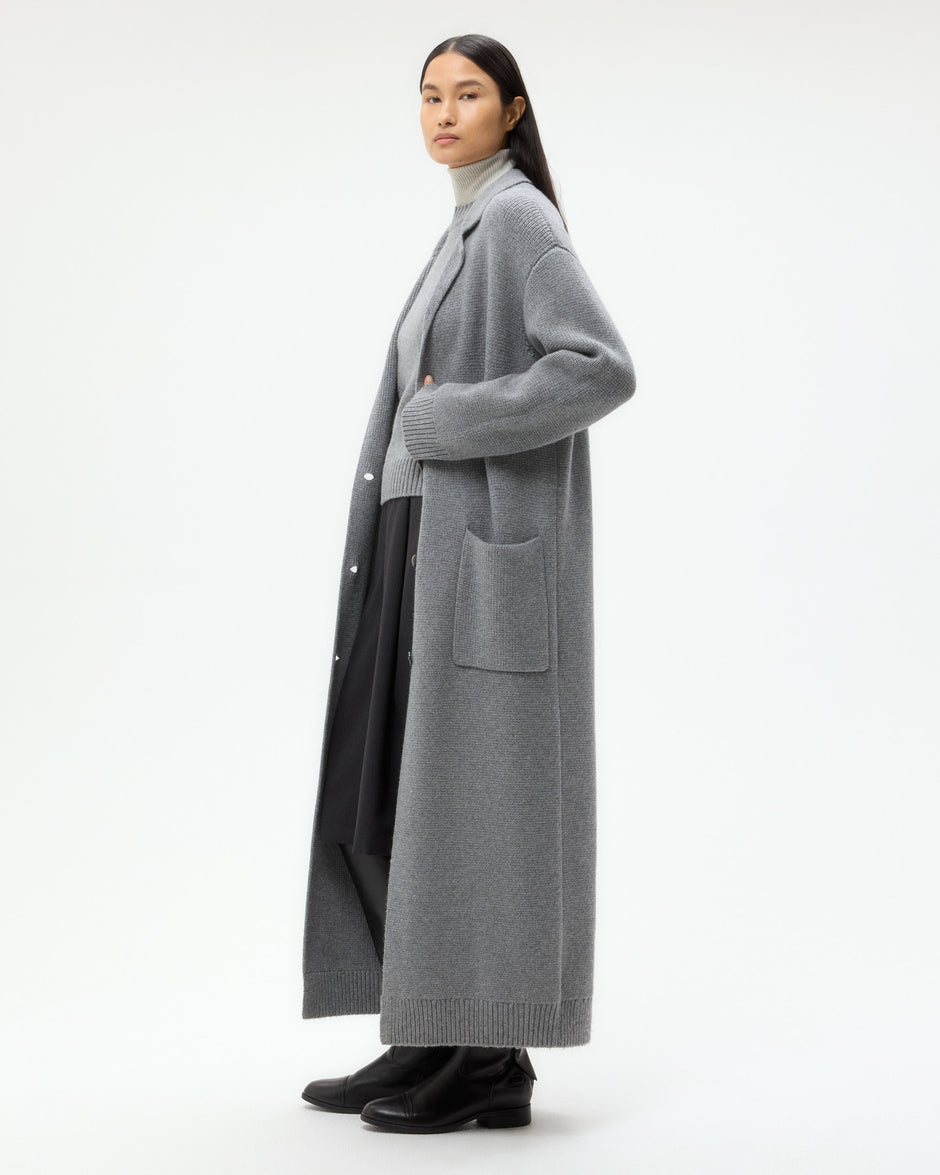 TWP Grey Jorden Coat in Cashmere view 3