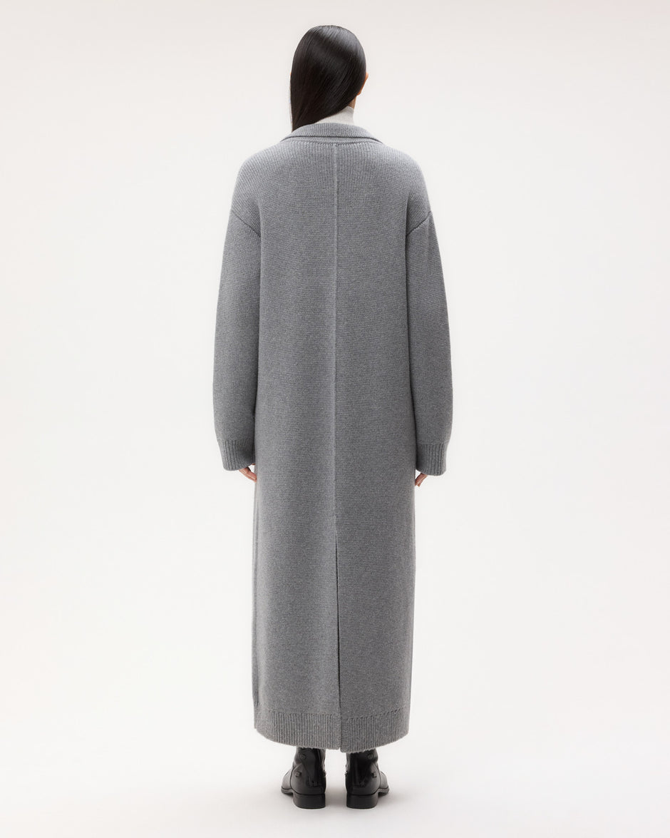 TWP Grey Jorden Coat in Cashmere view 4