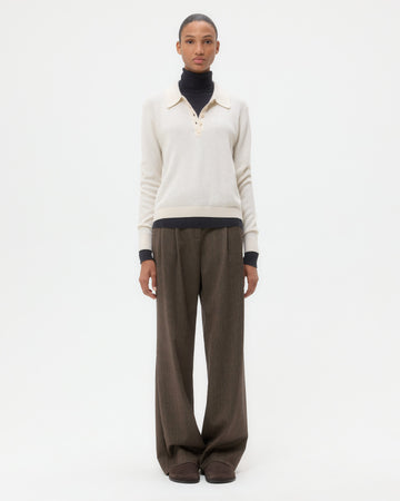 TWP Ivory Jorden Polo in Cashmere view 4