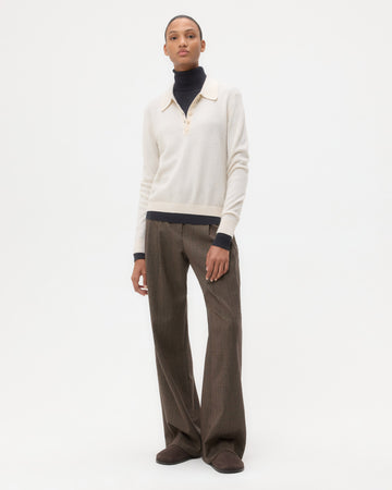TWP Ivory Jorden Polo in Cashmere view 1