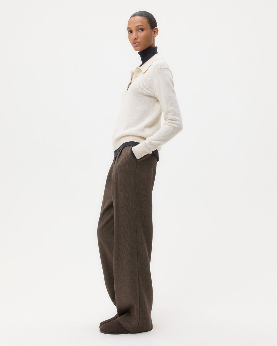 TWP Ivory Jorden Polo in Cashmere view 5