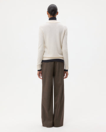 TWP Ivory Jorden Polo in Cashmere view 6