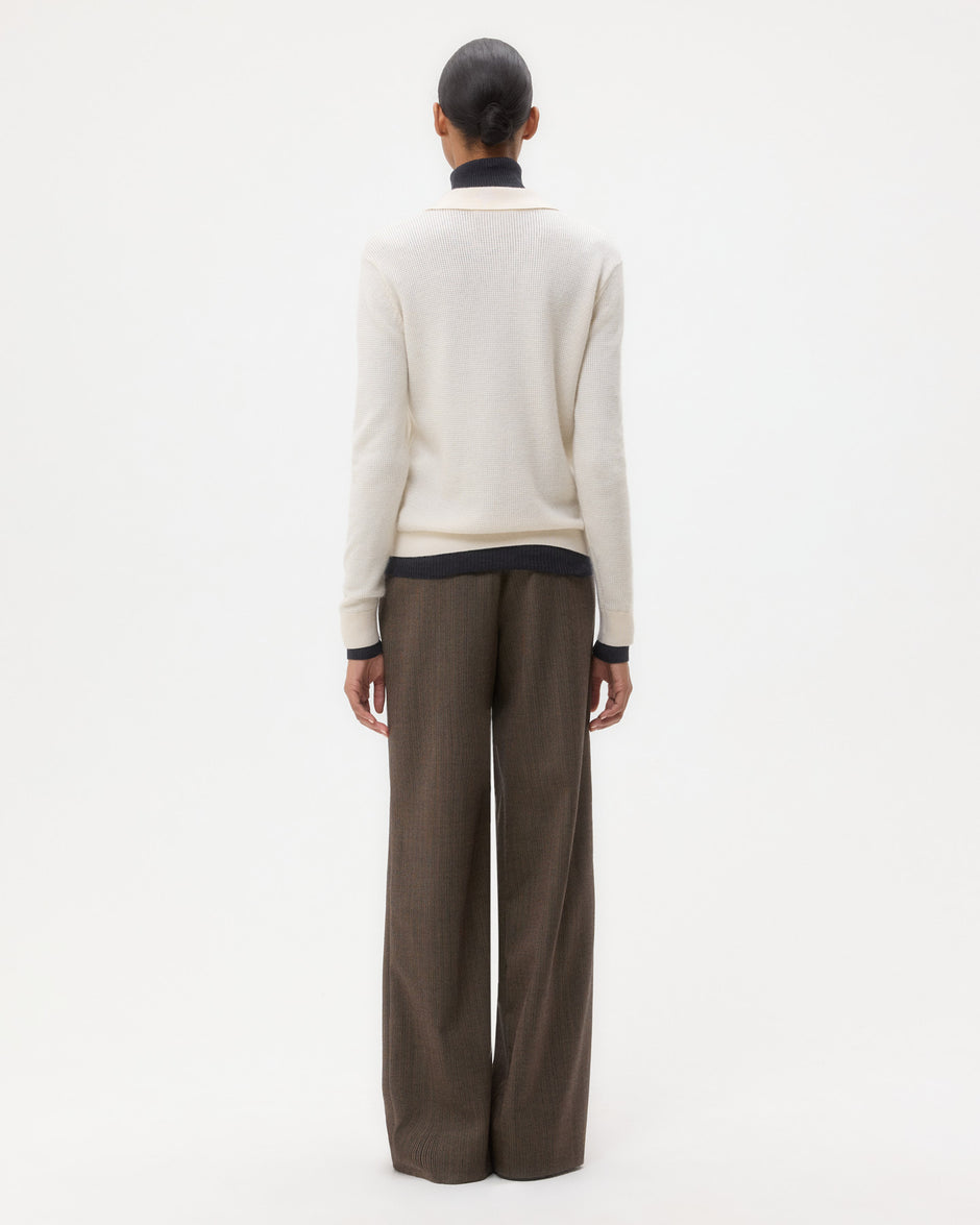 TWP Ivory Jorden Polo in Cashmere view 6