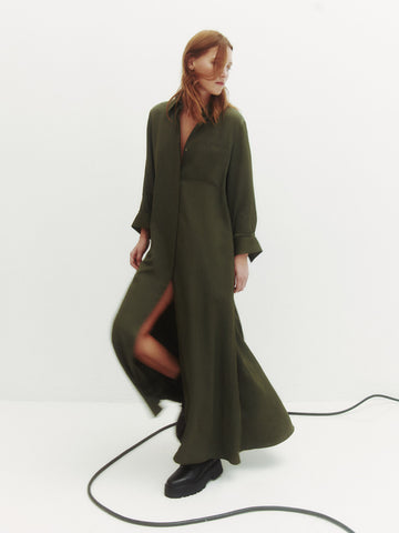 TWP Ivy Jennys Gown in coated viscose linen view 6