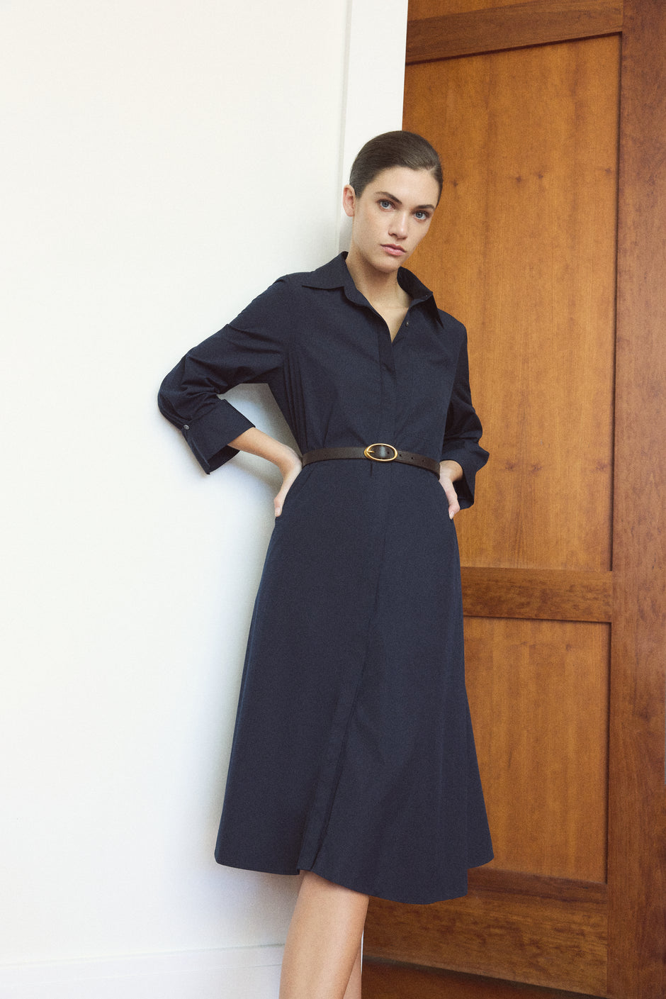 TWP Midnight Handkerchief Midi Jenny&#39;s Gown in Vintage Washed Poplin view 2