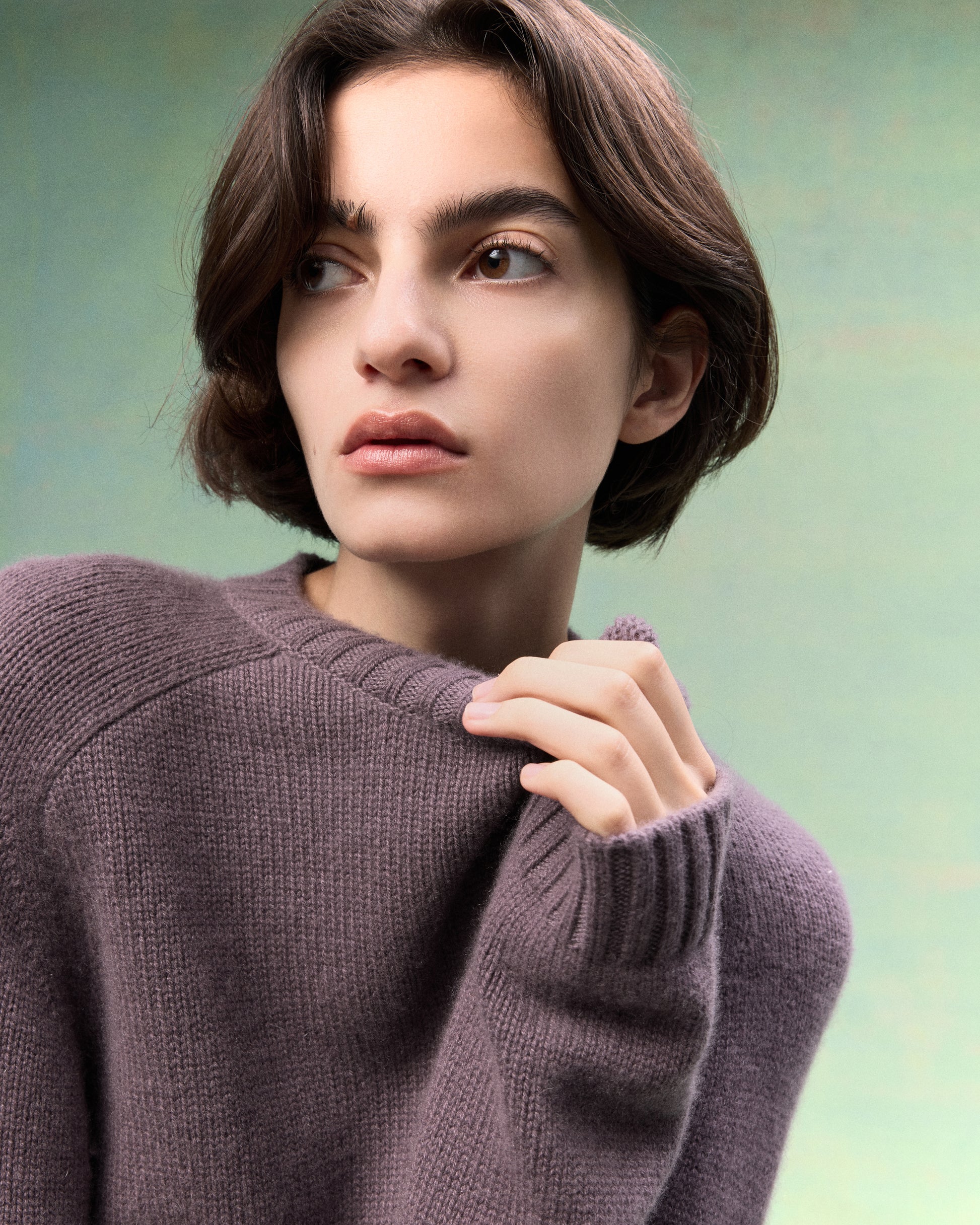 TWP Smoked lavender New Jill Crewneck in Cashmere view 7