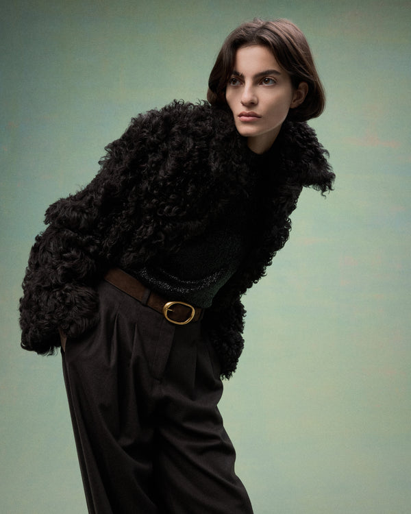 TWP After dark Sylvia Jacket in Curly Hair Shearling view 7
