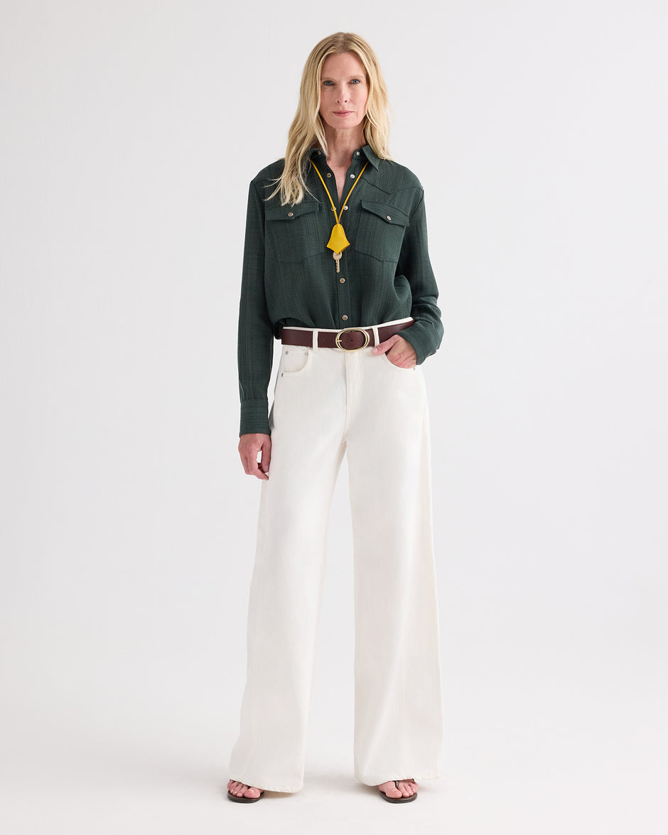 TWP White West 11th St Jean in Natural Denim view 1