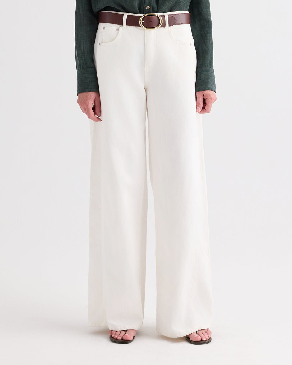 TWP White West 11th St Jean in Natural Denim view 2