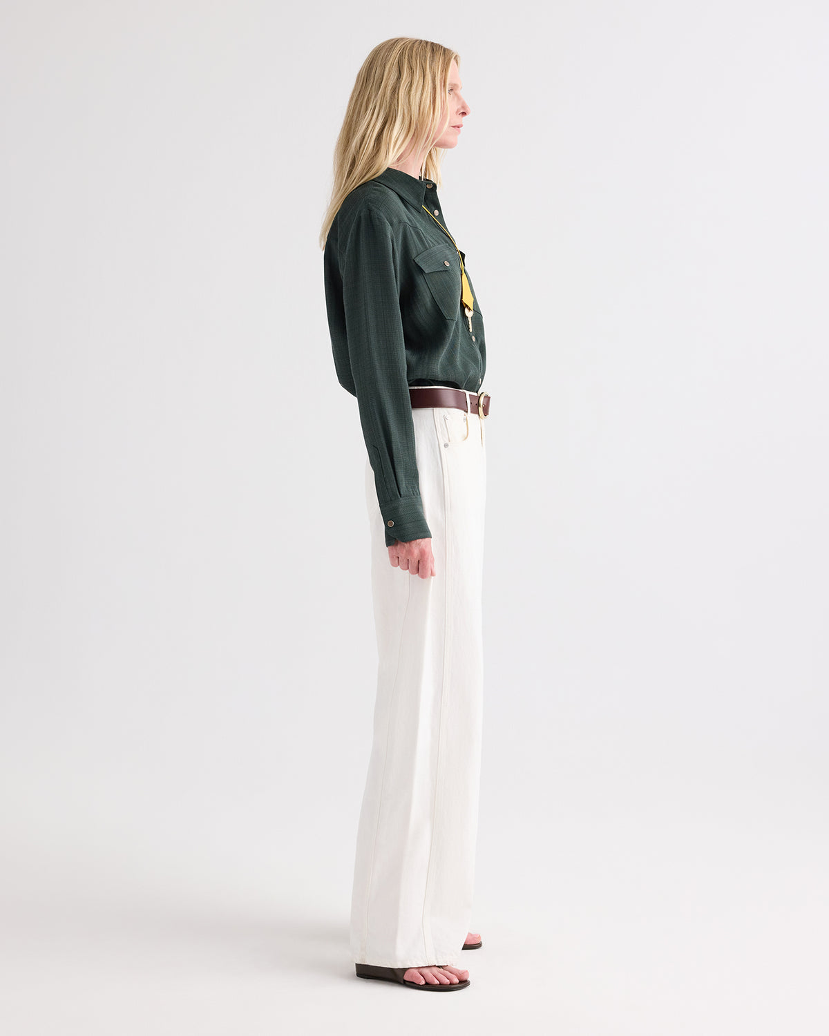 TWP White West 11th St Jean in Natural Denim view 4