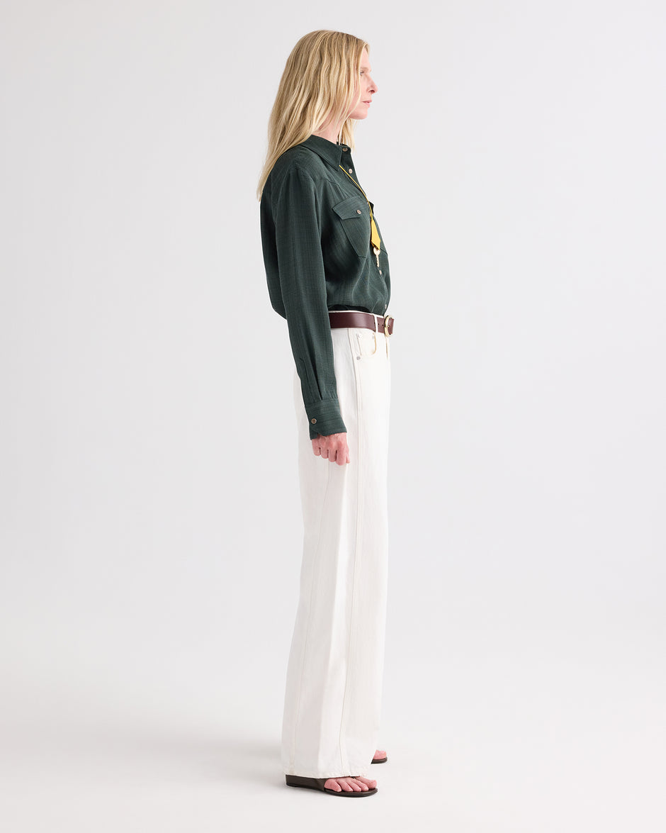 TWP White West 11th St Jean in Natural Denim view 4