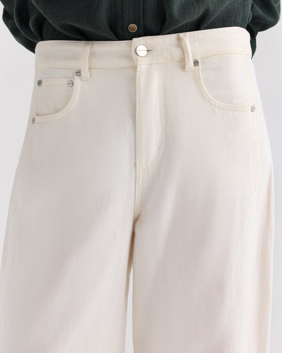 TWP White West 11th St Jean in Natural Denim view 3