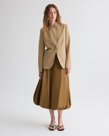 TWP Khaki Buttoned Up Blazer in Water Repellent Twill view 4