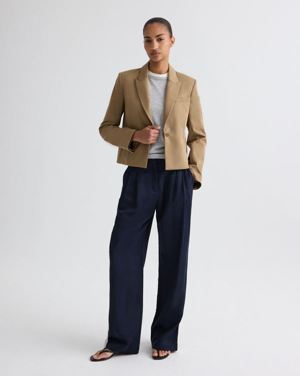 TWP British khaki Sawyer Blazer in Trench Chino Twill view 4