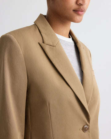 TWP British khaki Sawyer Blazer in Trench Chino Twill view 3
