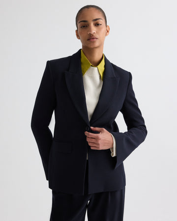 TWP Midnight Her Fit Blazer in Cavalry Twill Suiting view 2