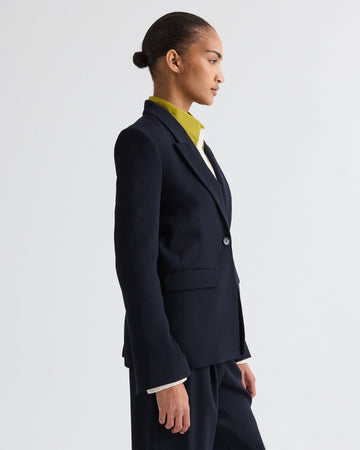 TWP Midnight Her Fit Blazer in Cavalry Twill Suiting view 3