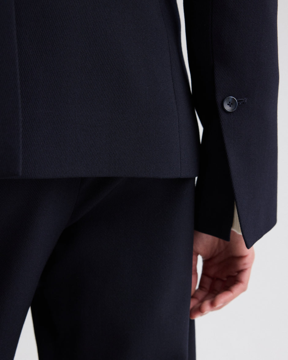 TWP Midnight Her Fit Blazer in Cavalry Twill Suiting view 4