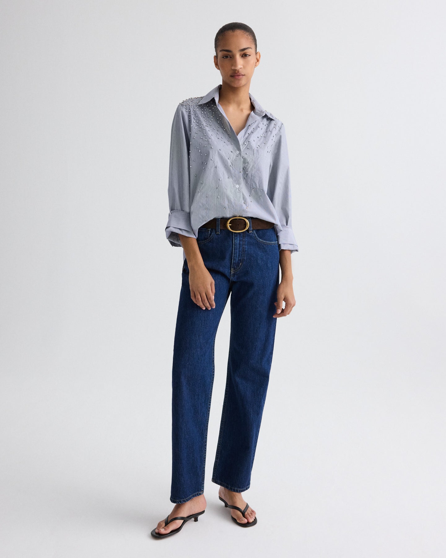 STONE  Denims ニットセーター Dark stone Kent St Jean in Heavy Denim | TWP