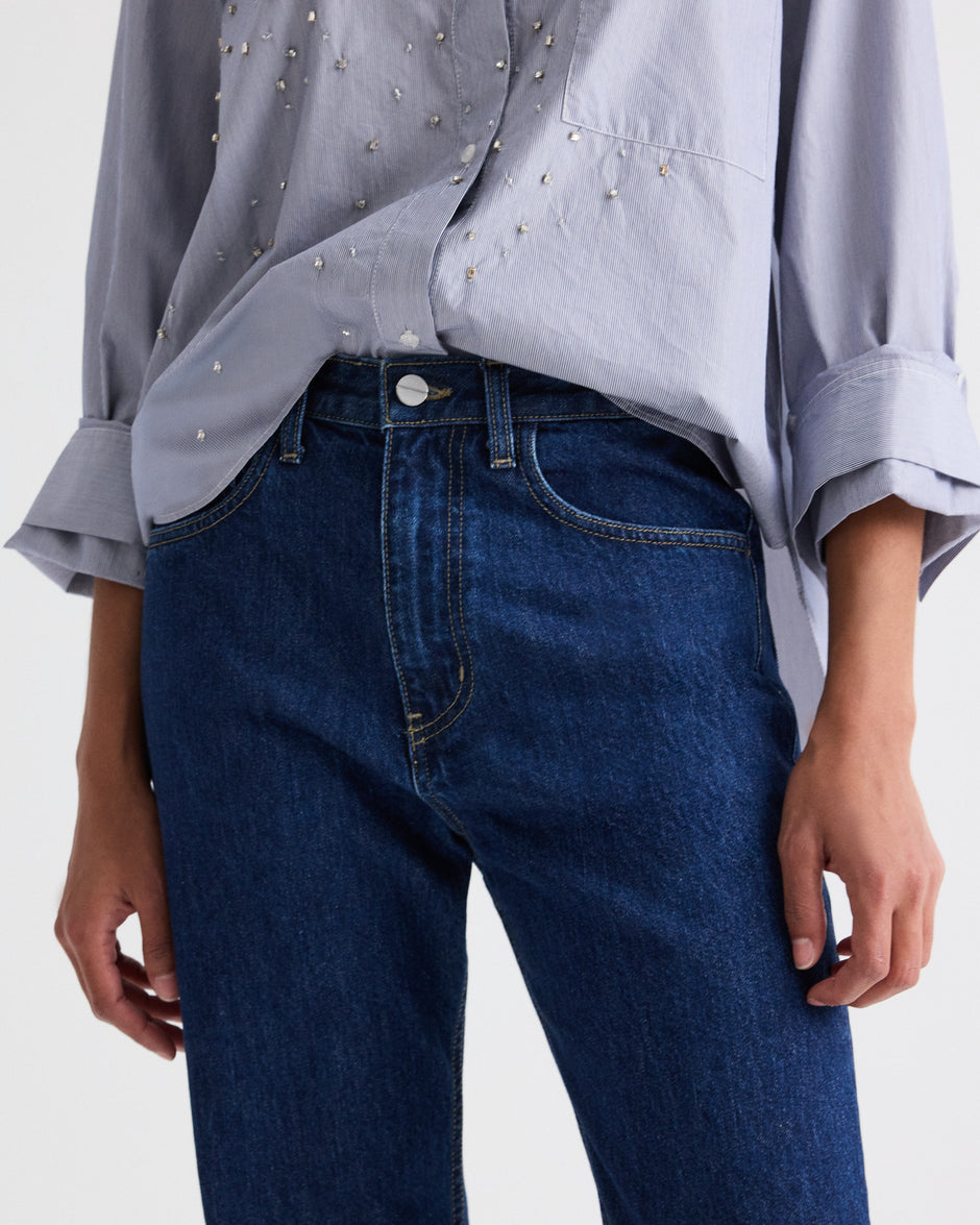 TWP Dark stone Kent St Jean in Heavy Denim view 3