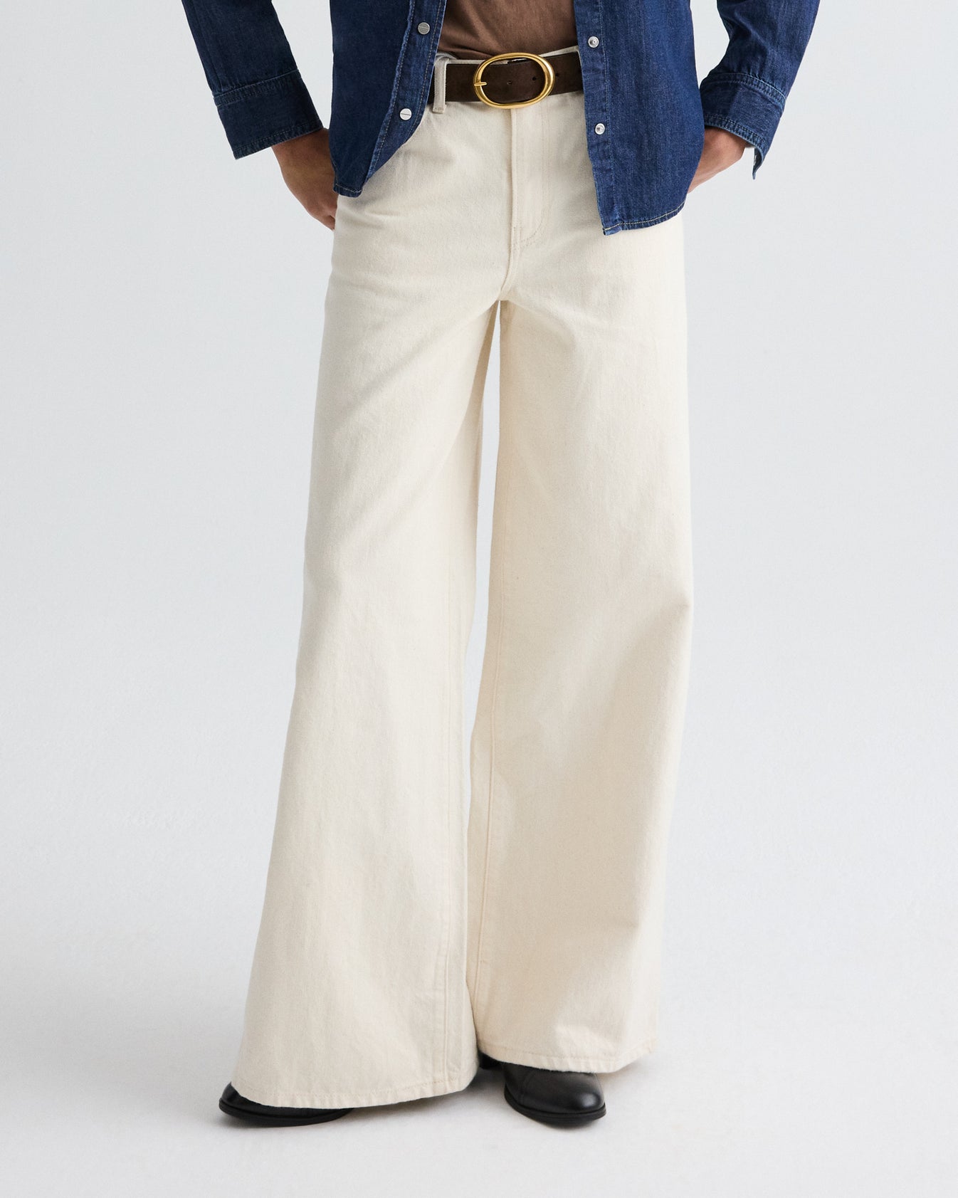 TWP Natural Tiny Dancer Jean in Natural Denim view 2