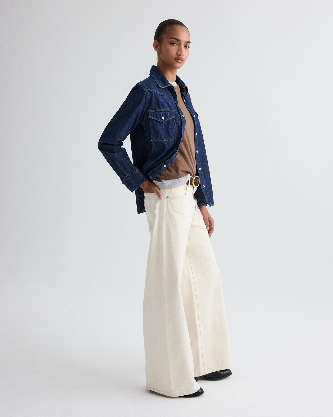 TWP Natural Tiny Dancer Jean in Natural Denim view 4