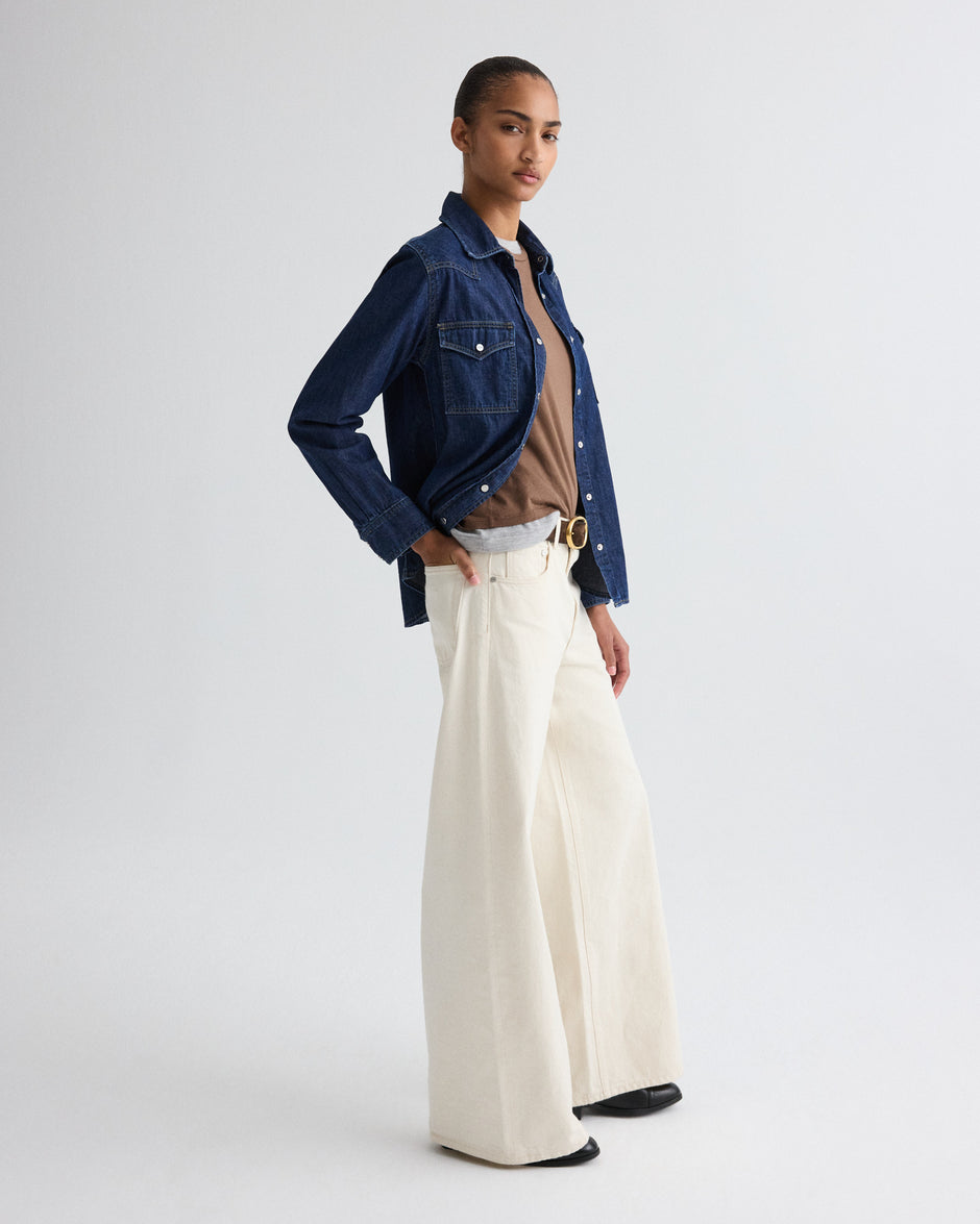 TWP Natural Tiny Dancer Jean in Natural Denim view 4