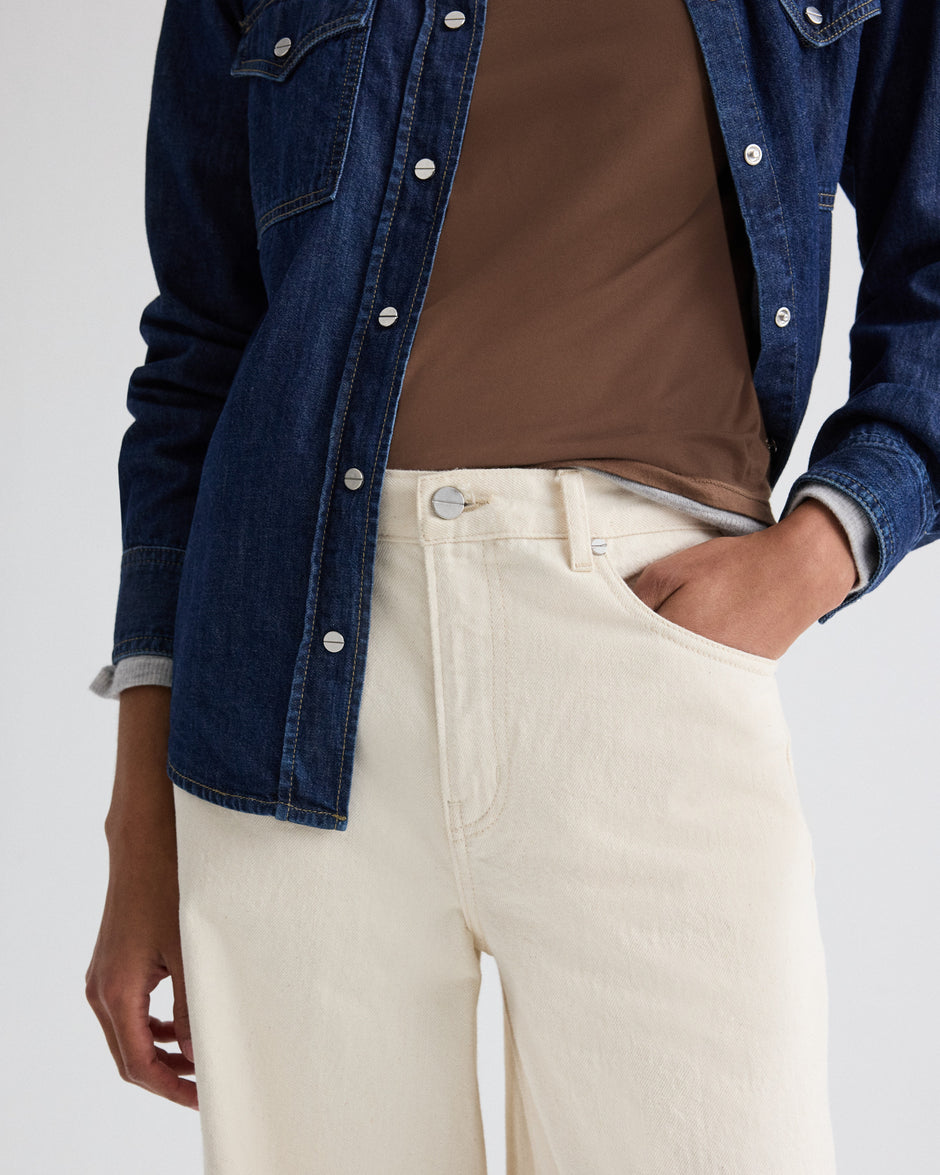 TWP Natural Tiny Dancer Jean in Natural Denim view 3