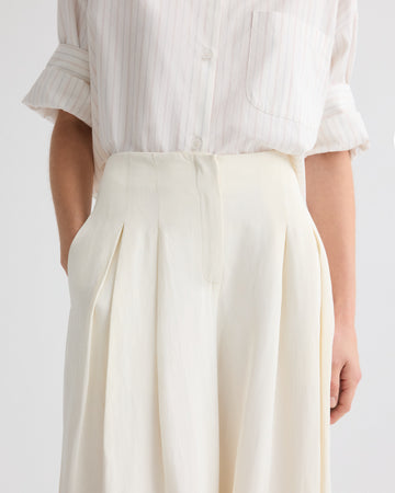 TWP Bone Drew Pant in Coated Viscose Linen view 4