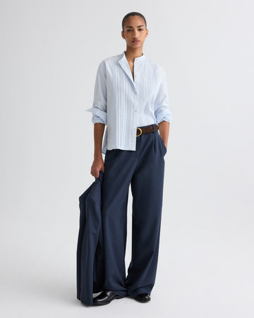 TWP Insignia blue Hudson St. Pant in Denim Look Suiting view 1