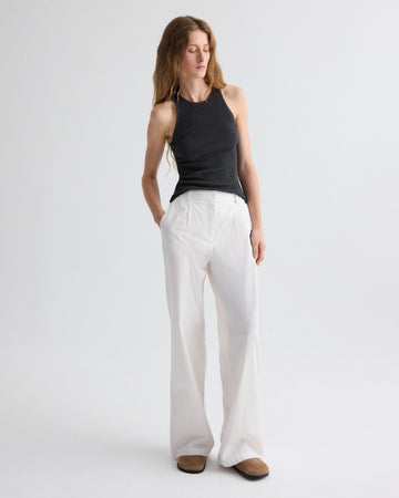 TWP White multi Hudson St. Pant in Mixed Pinstripe Superpop view 3