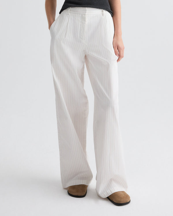 TWP White multi Hudson St. Pant in Mixed Pinstripe Superpop view 2