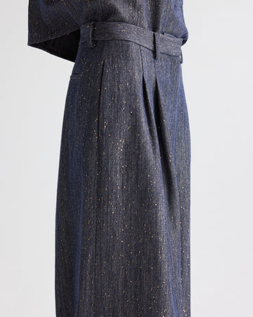 TWP Medium indigo / gold Avery Pant in Sequined Denim view 4