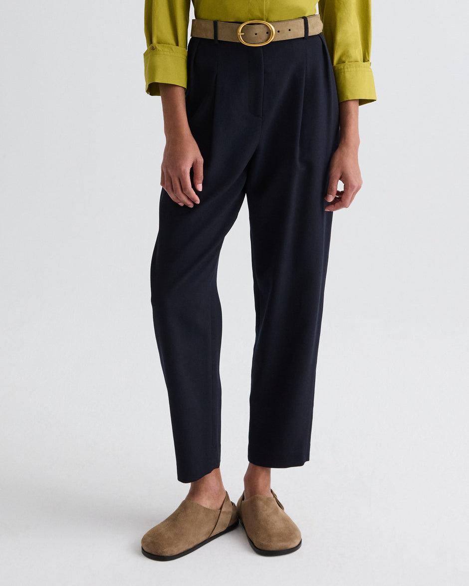 TWP Midnight Cornelia St. Pant in Cavalry Twill Suiting view 1