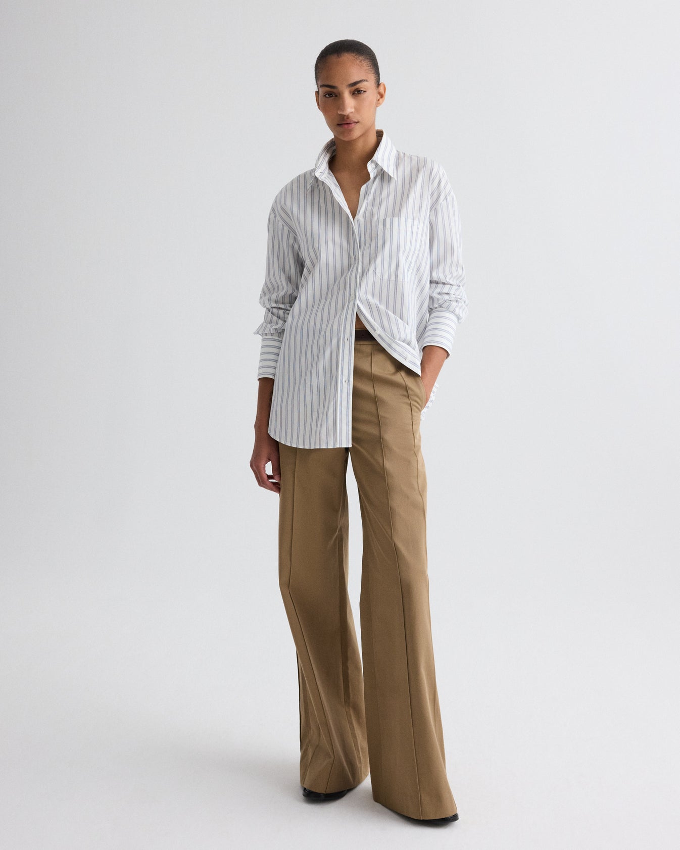 TWP British khaki Bond St. Pant in Trench Chino Twill view 3